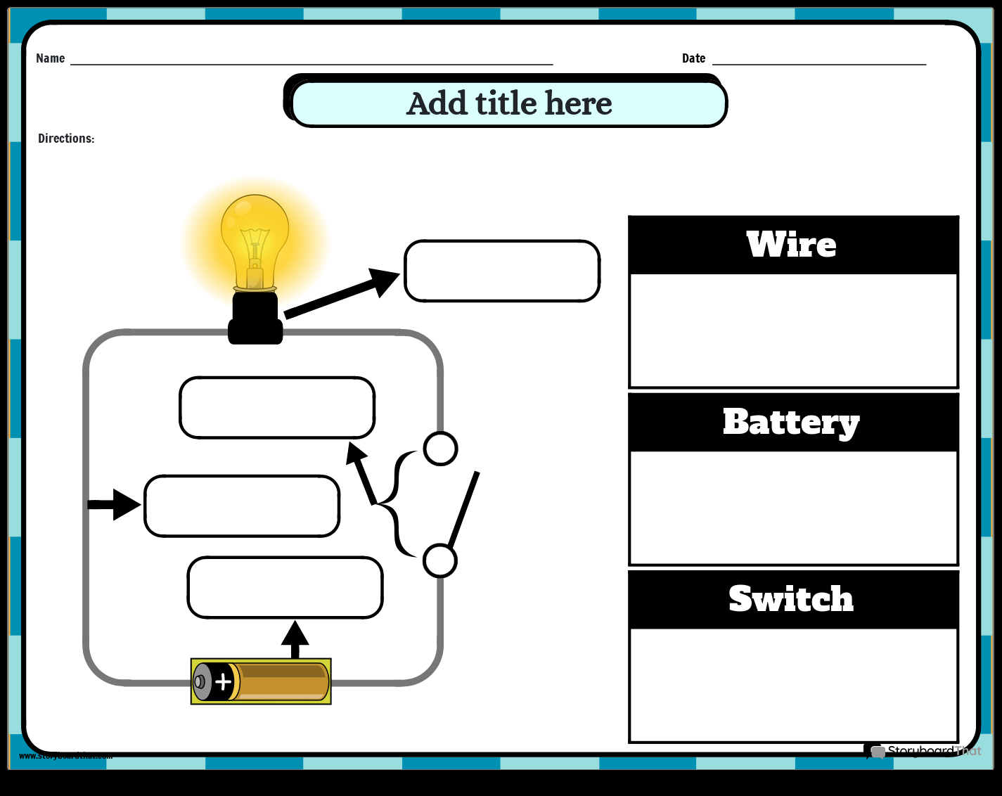 Storyboard That Free Electricity Worksheets For Kids