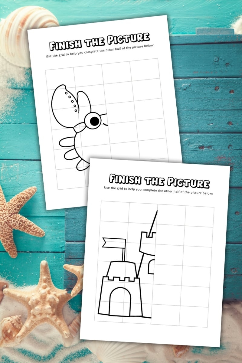 Summer Finish The Picture Worksheets Free Printable