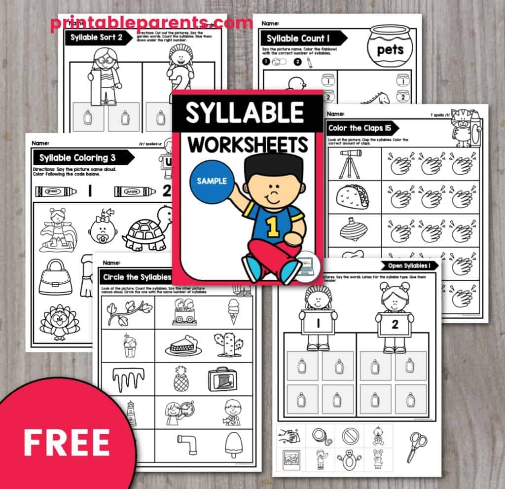Clap It Out Syllables Worksheet Kindergarten Preschool Etsy