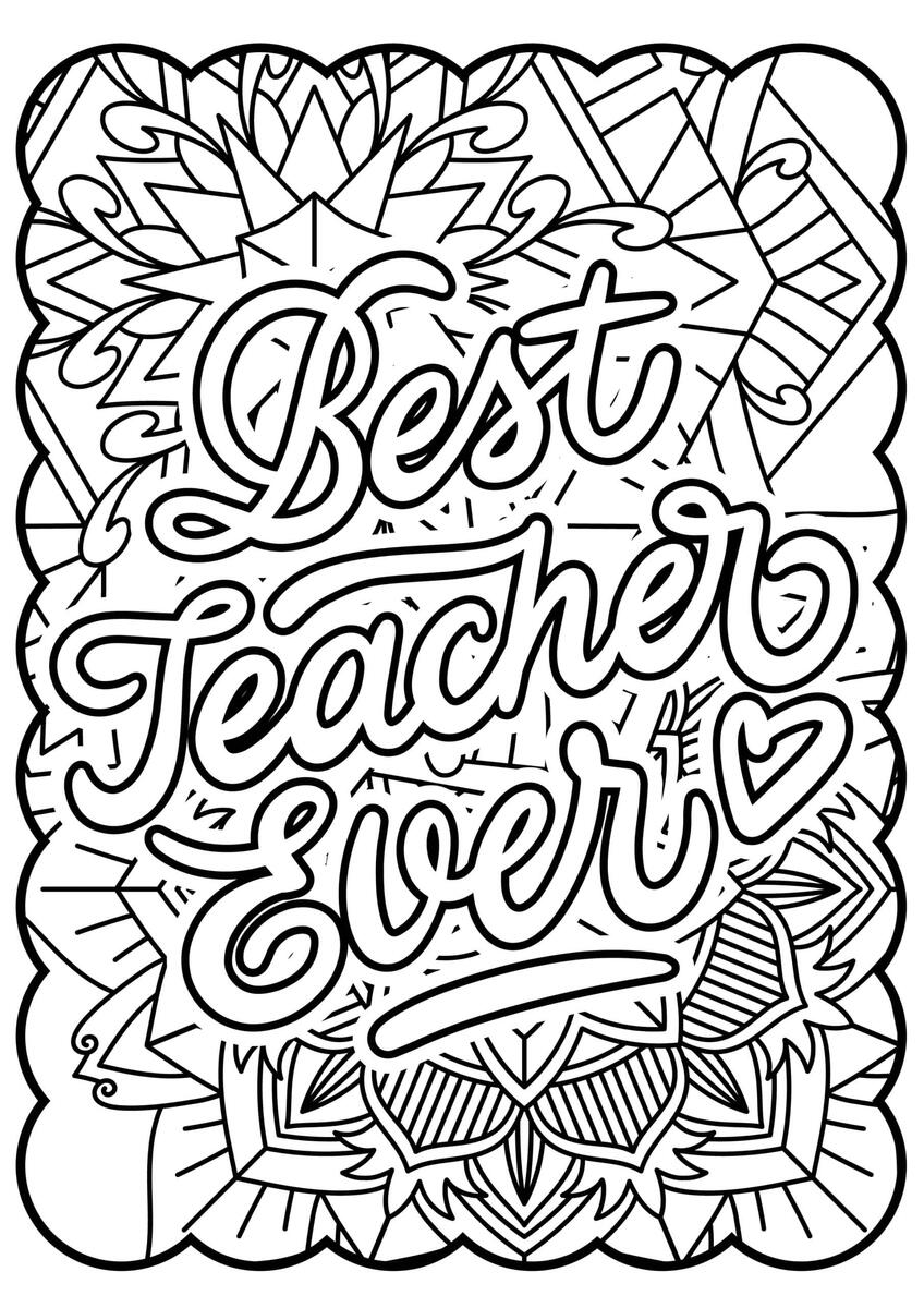 Teacher Appreciation Coloring Pages Kids Activity Zone
