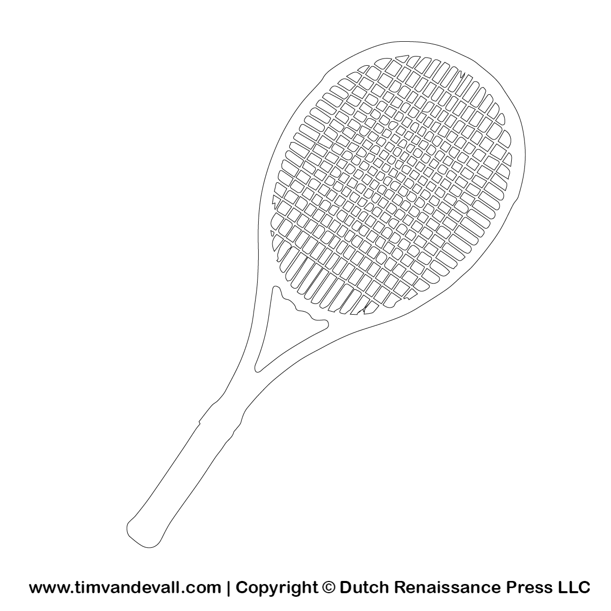 Tennis Racket Outline Tim S Printables