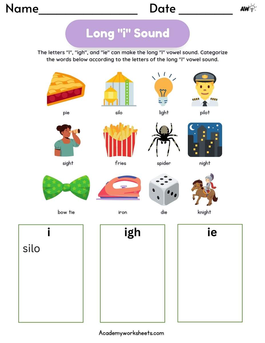 The 5 Best Vowel Long I Worksheets For Students Academy Worksheets Worksheets Library
