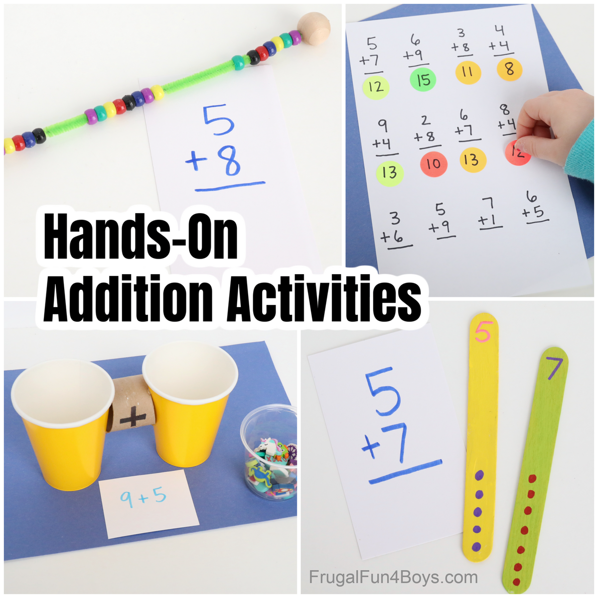The BEST Addition Activities Simple Materials Frugal Fun For Boys And Girls