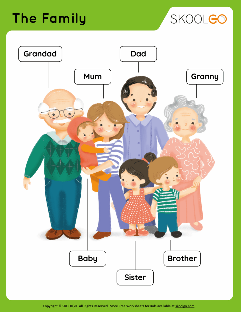 The Family Free Worksheet SKOOLGO