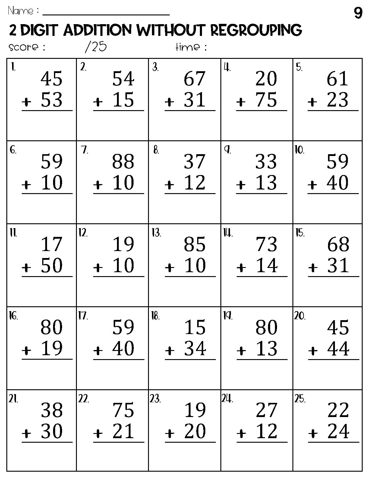 Double Digit Addition Free Worksheet For Kids SKOOLGO