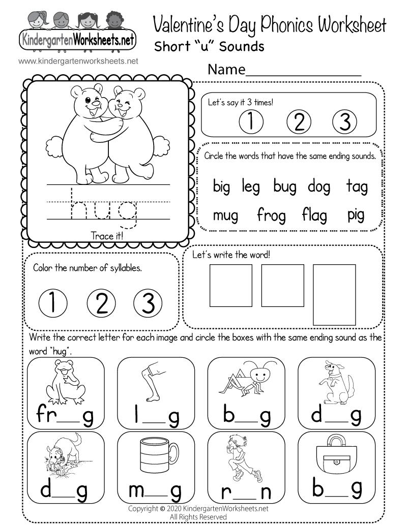 Valentine S Day Worksheets For Kindergarten And 1st Grade Mamas Learning Corner