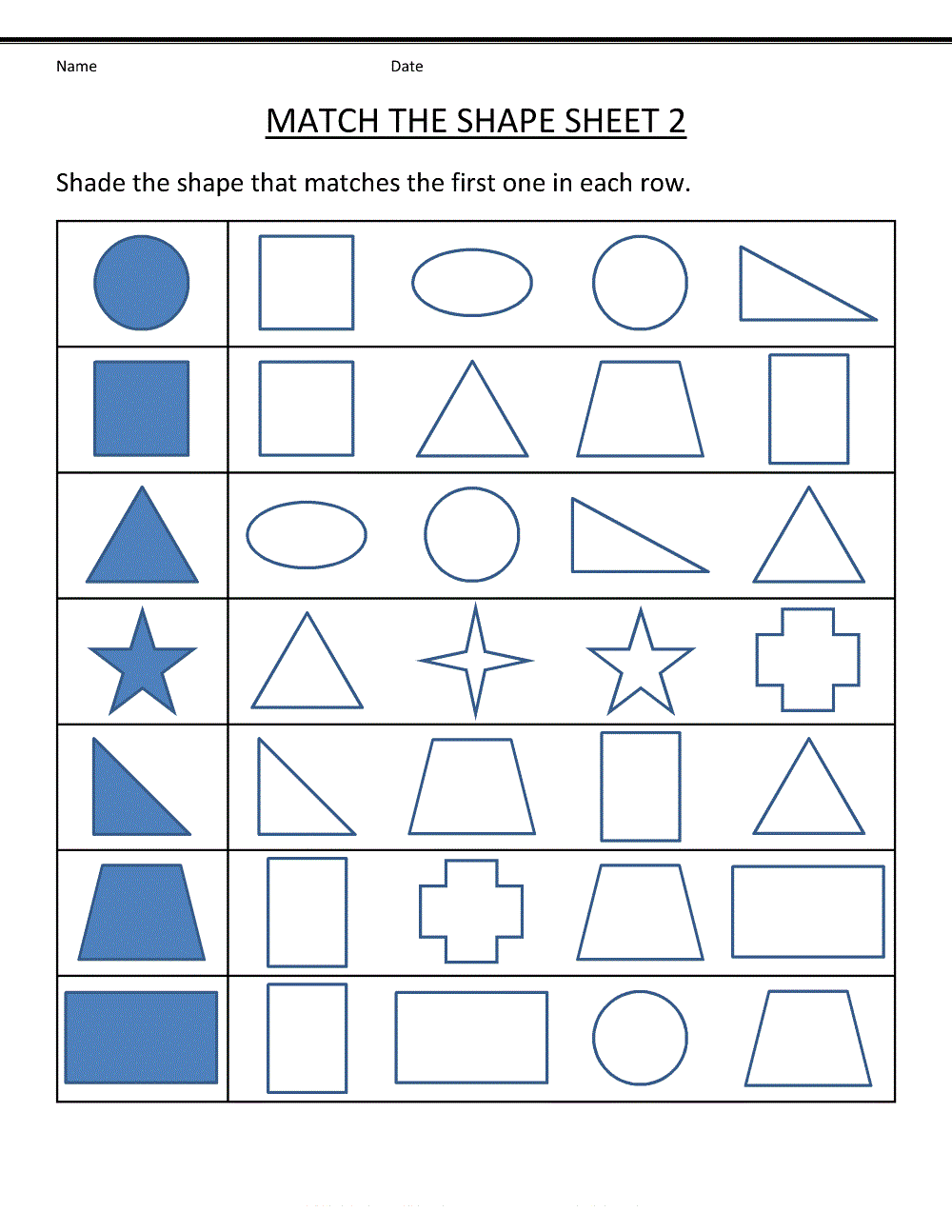 Various Worksheets For Nursery Class