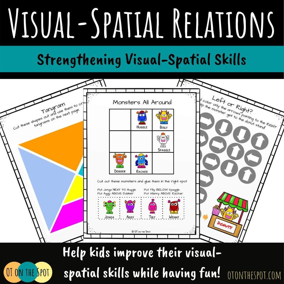 Visual Spatial Relations Printable Activity Packet Etsy
