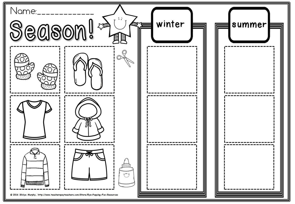 Four Seasons Worksheet Free Printable Digital PDF