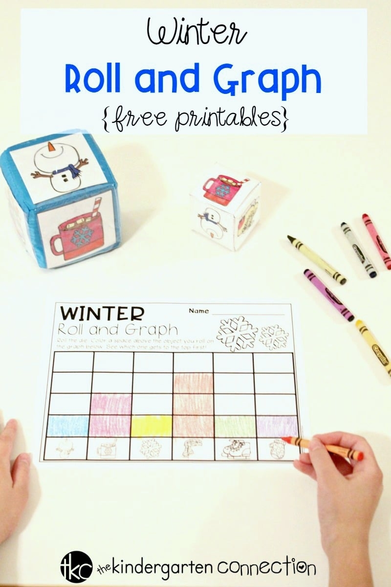 Winter Roll And Graph Graphing Activity For Math Centers